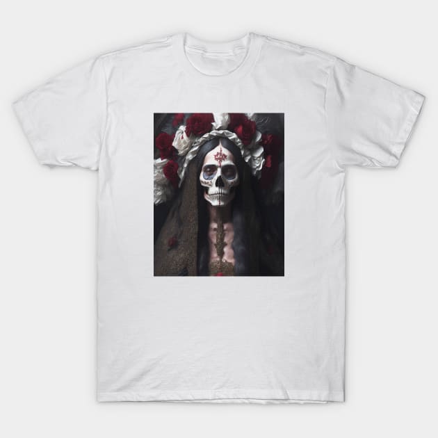 Painting of Santa Muerte T-Shirt by metamorfatic